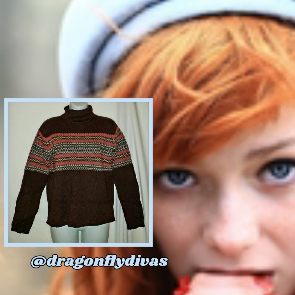 Cozy Ann Taylor Nordic Fair Wool Sweater M - EUC
